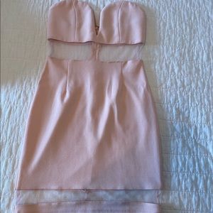 Light Pink Mesh Cutout Dress Size XS
